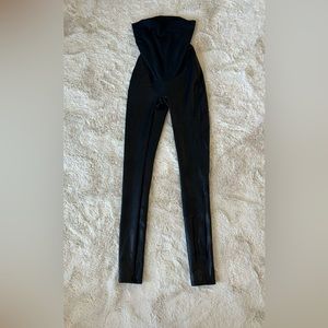 Spanx maternity faux leather leggings size XS